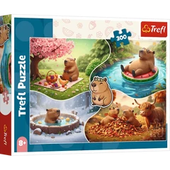 Trefl 300 db-os puzzle - Four Seasons with Capybaras (23052)