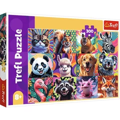 Trefl 300 db-os puzzle - Vicces állatportrék (23030)