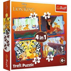 Trefl 4 az 1-ben puzzle (35,48,54,70 db-os) - Az oroszlánkirály (34653)