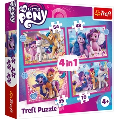 Trefl 4 az 1-ben puzzle (35,48,54,70 db-os) - My Little Pony (34375)