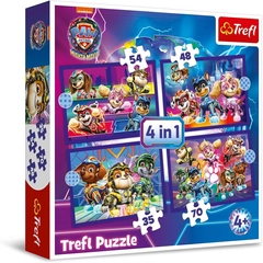 Trefl 4 az 1-ben puzzle (35,48,54,70 db-os) - Mancs őrjárat - Movie (34621)