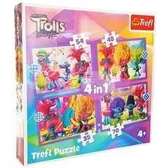 Trefl 4 az 1-ben puzzle (35,48,54,70 db-os) - Trollok (34622)