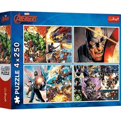 Trefl 4 x 250 db-os puzzle - Avengers - Bosszúállók (13309)