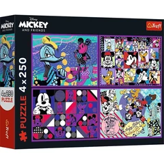 Trefl 4 x 250 db-os puzzle - Disney - Mickey Mouse kalandjai (13308)