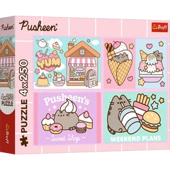 Trefl 4 x 250 db-os puzzle - Meet the Pusheen (13371)