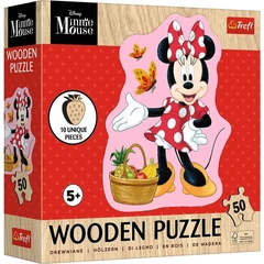 Trefl 50 db-os Wooden Contour Fa Puzzle - Minnie Mouse (20279)