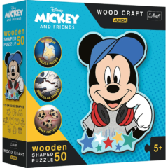Trefl 50 db-os Wood Craft Shaped Prémium Fa Puzzle - Mickey világa (20199)