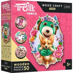 Trefl 50 db-os Wood Craft Shaped Prémium Fa Puzzle - Treflik család (20206)