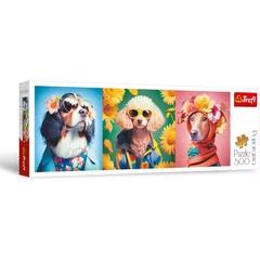 Trefl 500 db-os Panoráma puzzle - Kutya divatbemutató (29517)