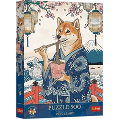 Trefl 500 db-os Premium Plus puzzle - Pets As Art - Shiba tésztameditációja (37628)