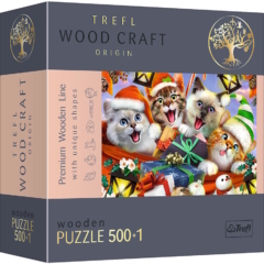 Trefl 501 db-os Wood Craft Prémium Fa Puzzle - Cica karácsonya (20172)