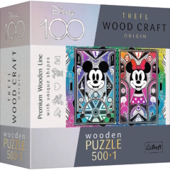 Trefl 501 db-os Wood Craft Prémium Fa Puzzle - Disney 100 - Minnie and Mickey Mouse (20182)