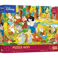Trefl 600 db-os puzzle - 40 Éves Jubileum - Disney - Hófehérke és a hét törpe (37603)