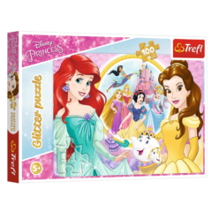 Trefl 100 db-os Csillám puzzle - Disney Princess- Belle és Ariel (14819)