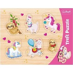 Trefl 6 db-os fahatású forma puzzle - Unikornis (31311)