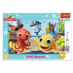 Trefl 15 db-os keretes puzzle - Boldog halacskák (31402)