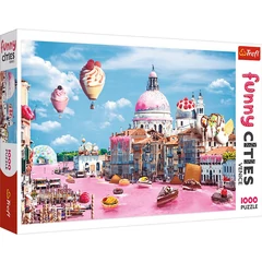 Trefl 1000 db-os puzzle - Funny Cities - Édességek Velencében (10598)