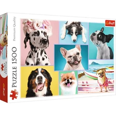 Trefl 1500 db-os puzzle - Édes kutyusok (26186)