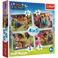 Trefl 4 az 1-ben puzzle (35,48,54,70 db-os) - Encanto (34615)