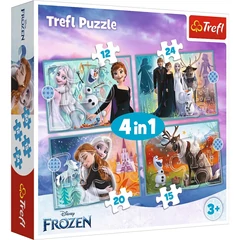Trefl 4 az 1-ben puzzle (12,15,20,24 db-os) - Jégvarázs 2 - Vidámság (34381)