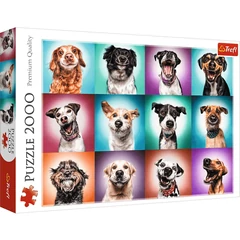 Trefl 2000 db-os puzzle - Mókás kutyaportrék (27119)