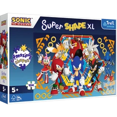 Trefl Super Shape XL 104 db-os puzzle - Sonic világa (50032)