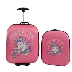 Gurulós gyermekbőrönd + hátizsák szett - Unikornis (BC-ROZ-004)