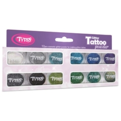 TyToo - Csillámpor szett - Legszebb hideg színek 12 x 2,5 ml (CTPS0033)