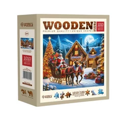 Wooden City 1010 db-os fa puzzle - Jön a Mikulás (NB0809-XL)