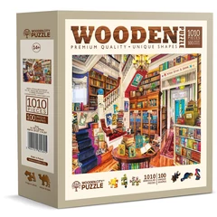 Wooden City 1010 db-os fa puzzle - Kívánság a könyvesboltban (NB1010-0137-XL)