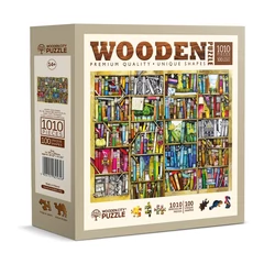 Wooden City 1010 db-os fa puzzle - Könyvespolc (NB1010-0128-XL)