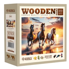 Wooden City 1010 db-os fa puzzle - Vadlovak a tengerparton (NB0804-XL)