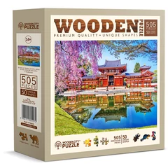 Wooden City 505 db-os fa puzzle - Byodo-In templom, Kyoto, Japán (NB505-0123-L)
