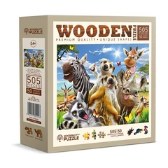 Wooden City 505 db-os fa puzzle - Üdvözöljük Afrikában (NB505-0017-L)