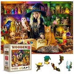 Wooden City 1010 db-os fa puzzle - Magical Library (828207)
