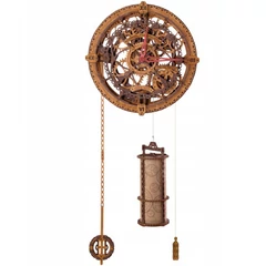 Wooden City WF359 - Industrial Vintage Wall Clock Decoration - Wooden Puzzle