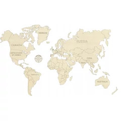 Wooden City WM501 - World Map M - Wooden Puzzle