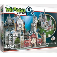 Wrebbit 890 db-os 3D puzzle - Neuschwanstein kastély (02005)