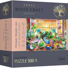 Trefl 501 db-os Wood Craft Prémium Fa Puzzle - Tengerparti ház (20166)