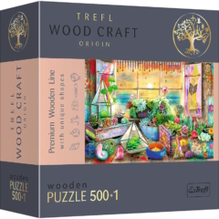 Trefl 501 db-os Wood Craft Prémium Fa Puzzle - Tengerparti ház (20166)