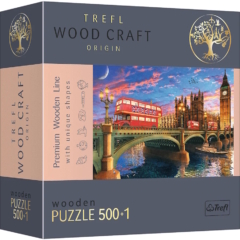 Trefl 501 db-os Wood Craft Prémium Fa Puzzle - Westminster-palota, Big Ben, London (20155)