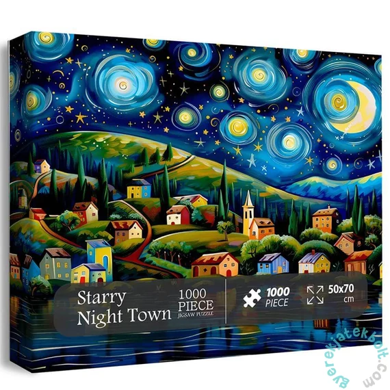 Bboldin 1000 db-os puzzle - Starry Night Town (Z-1053)