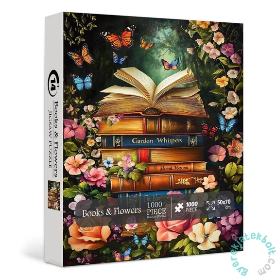 Bboldin 1000 db-os puzzle - Books & Flowers (Z-1418)