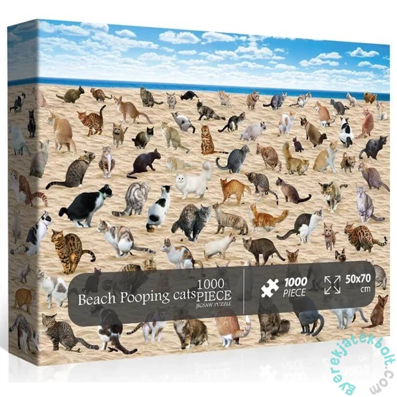 Bboldin 1000 db-os puzzle - Beach Pooping Cats (Z-309)