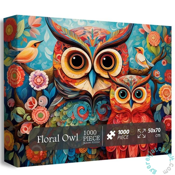 Bboldin 1000 db-os puzzle - Floral Owl (Z-537)