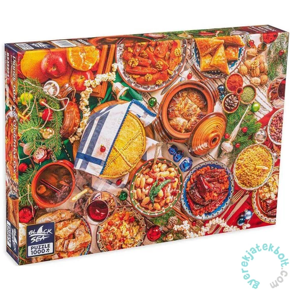 Black Sea 1000 db-os Premium puzzle - Dinner table for Christmas Eve (BS32204)