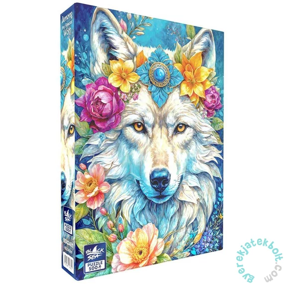 Black Sea 500 db-os puzzle - Among the Flowers - Wolf (BS82401)
