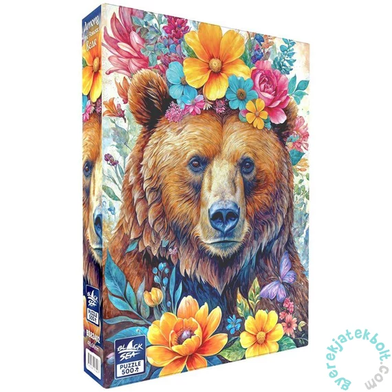 Black Sea 500 db-os puzzle - Among the Flowers - Bear (BS82402)