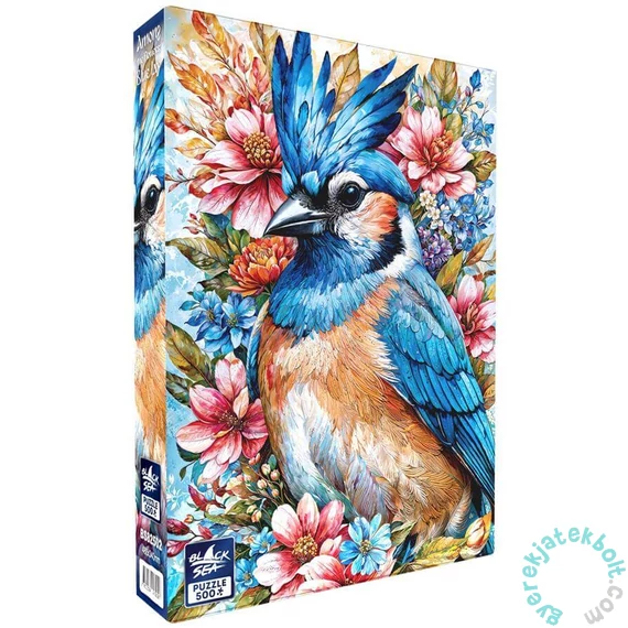 Black Sea 500 db-os puzzle - Among the Flowers - Blue Jay (BS82502)