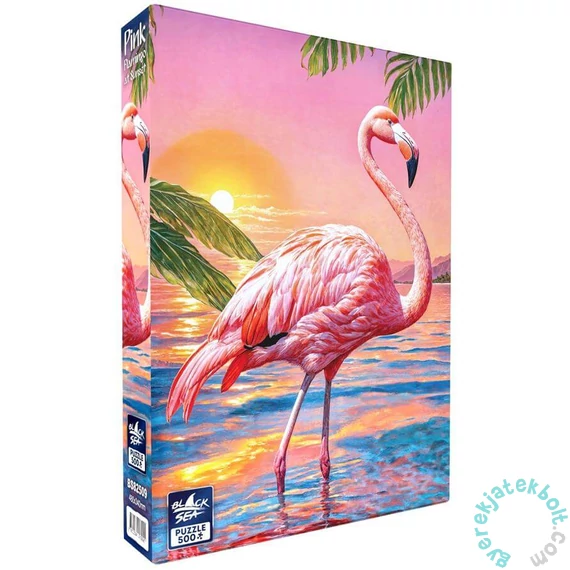 Black Sea 500 db-os puzzle - Pink Flamingo at Sunset (BS82509)